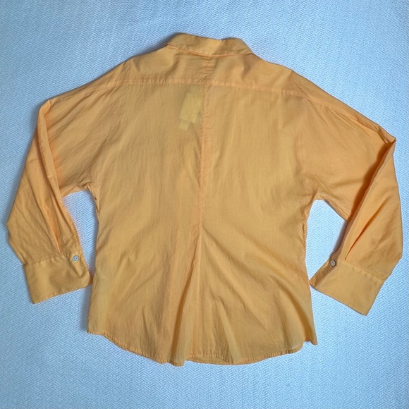 NWT VINCE Sculpted Long Statement Sleeve Voile Shirt 100% Cotton Women's Size L - Picture 7 of 11